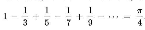 pi Leibniz formula